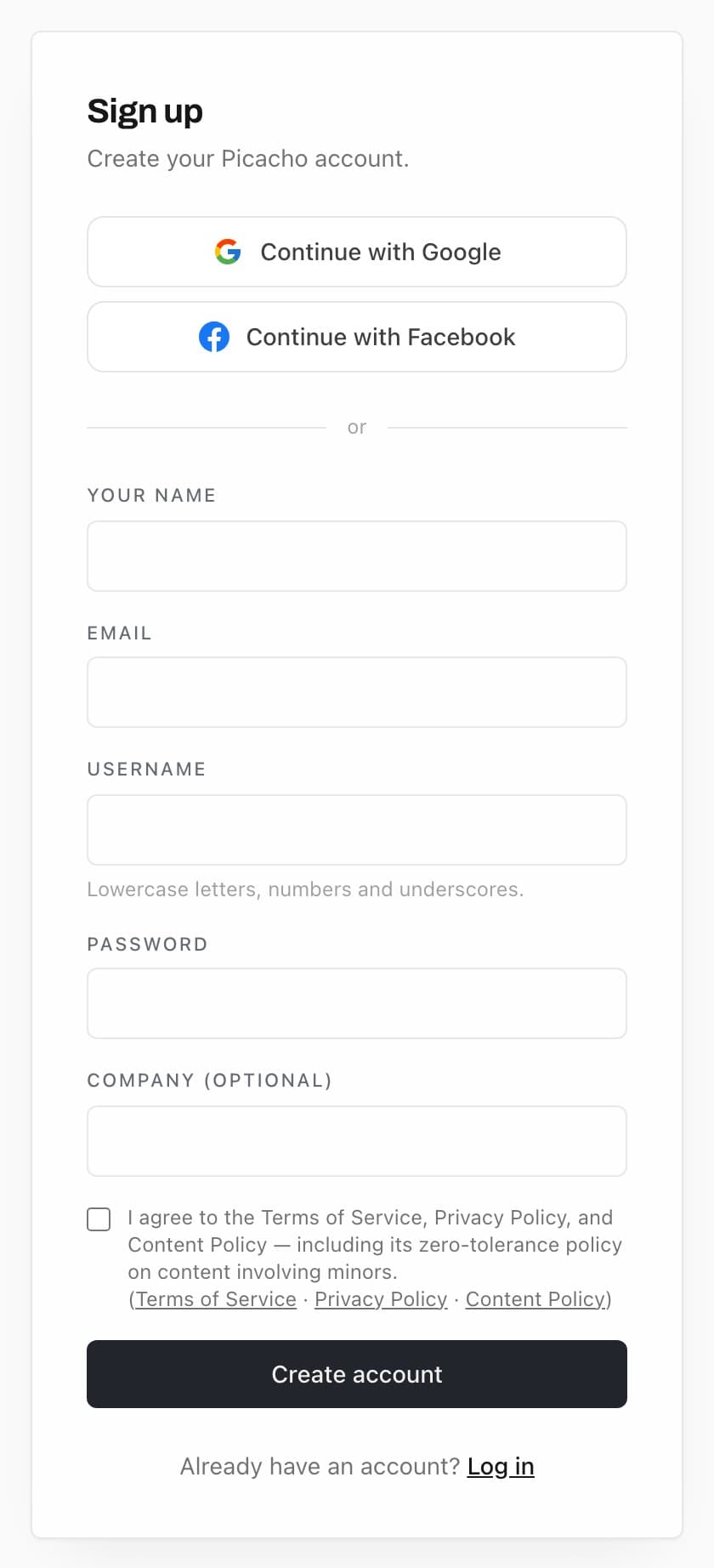 Fill in the form