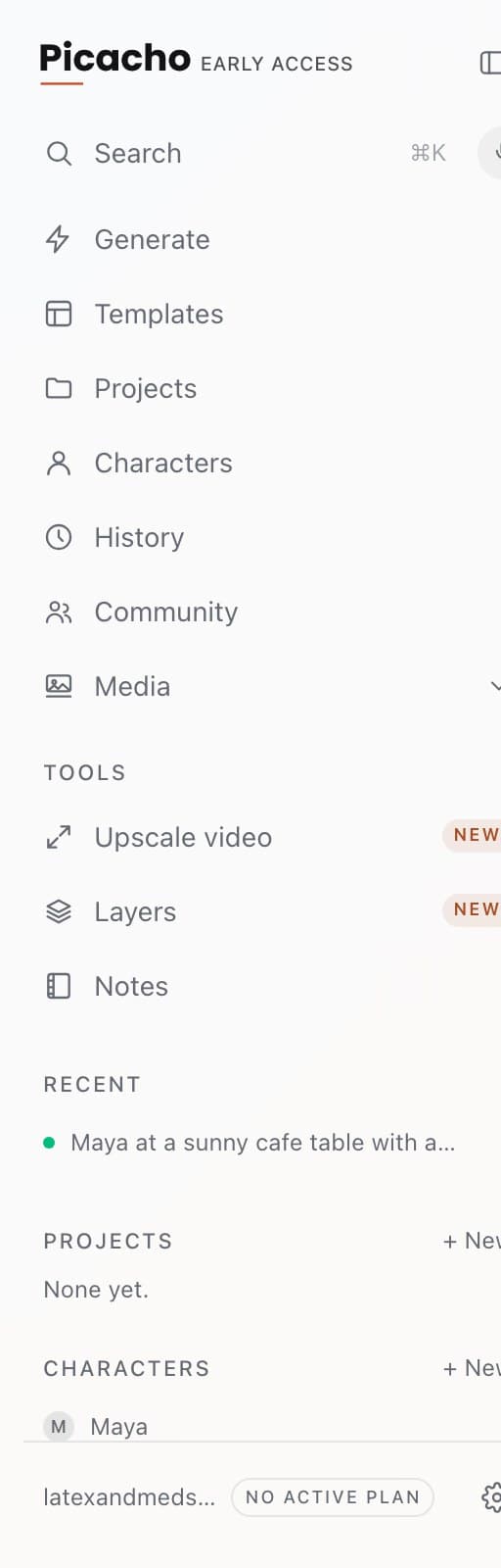 The sidebar is the whole app